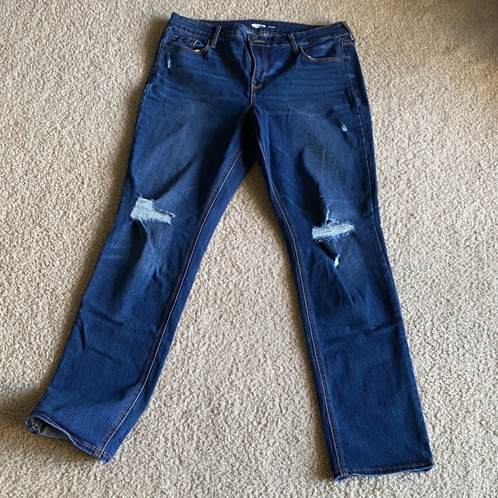 Women's Blue Distressed Jeans